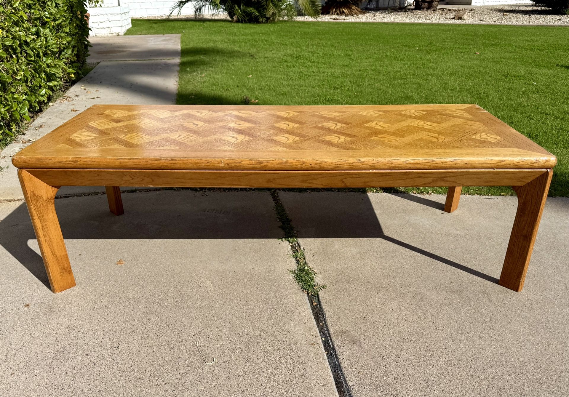 Vintage MCM Parquet Coffee Table