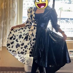 Handmade Cruela Devil Puff Sleeve Coat 