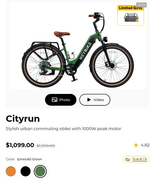 HeyBike City Run 1000w eBike **BRAND NEW**