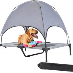 Outdoor Dog Bed with Canopy,