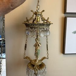 * Best Offer * Beautiful Antique / Vintage Metal Chandelier 