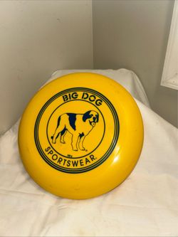 Vtg Big Dog Sportwear Yellow Frisbee by Dynamic Disc 1995 Vtg Rare Collectable