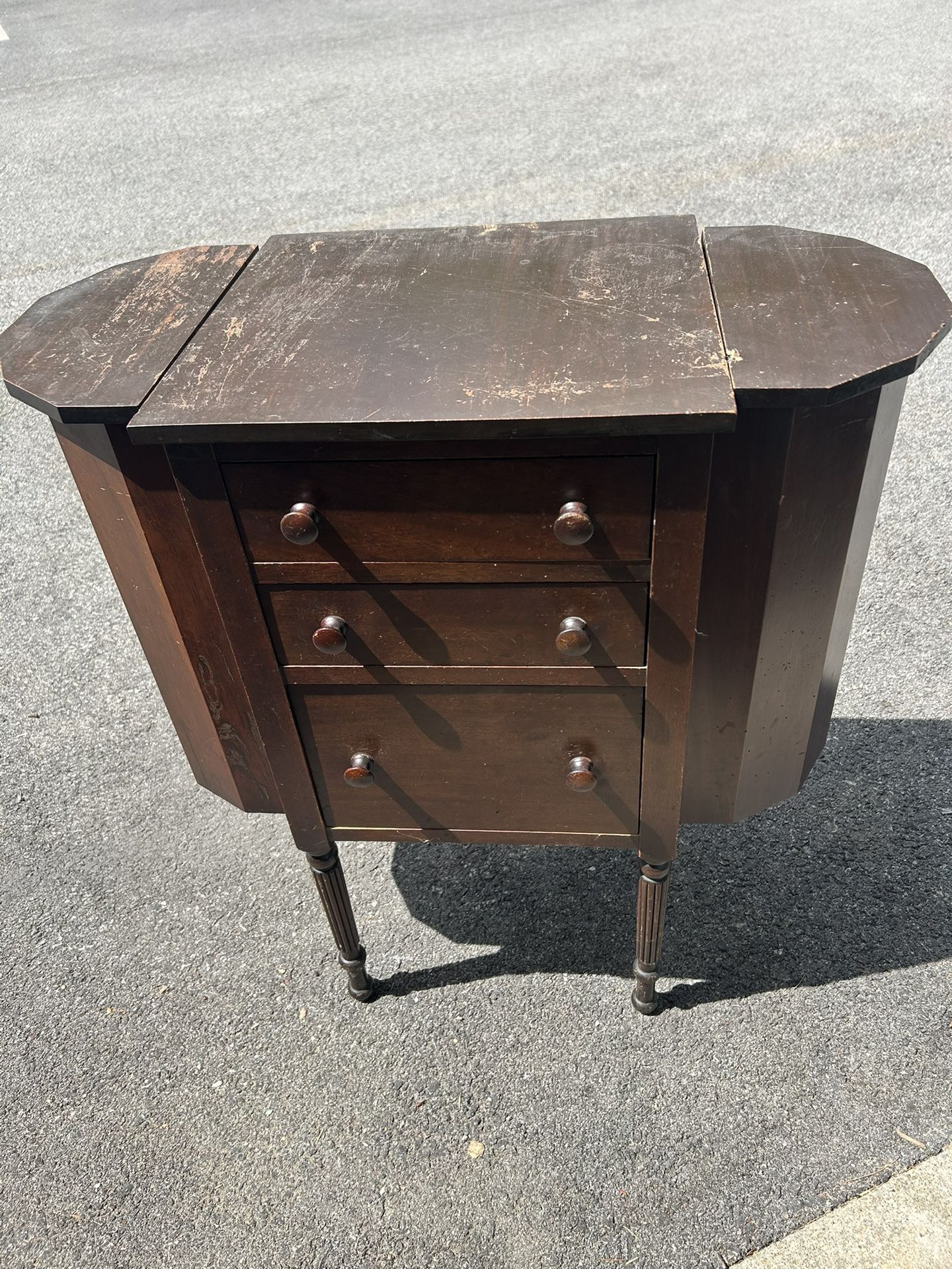 Vintage Wooden Seeing Table