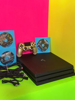 PS4 PRO 1TB Console Bundle Sony PlayStation 4 Gold DualShock 4 OEM Controller 3 PS4 Games Minecraft COD Infinite Warfare BO3