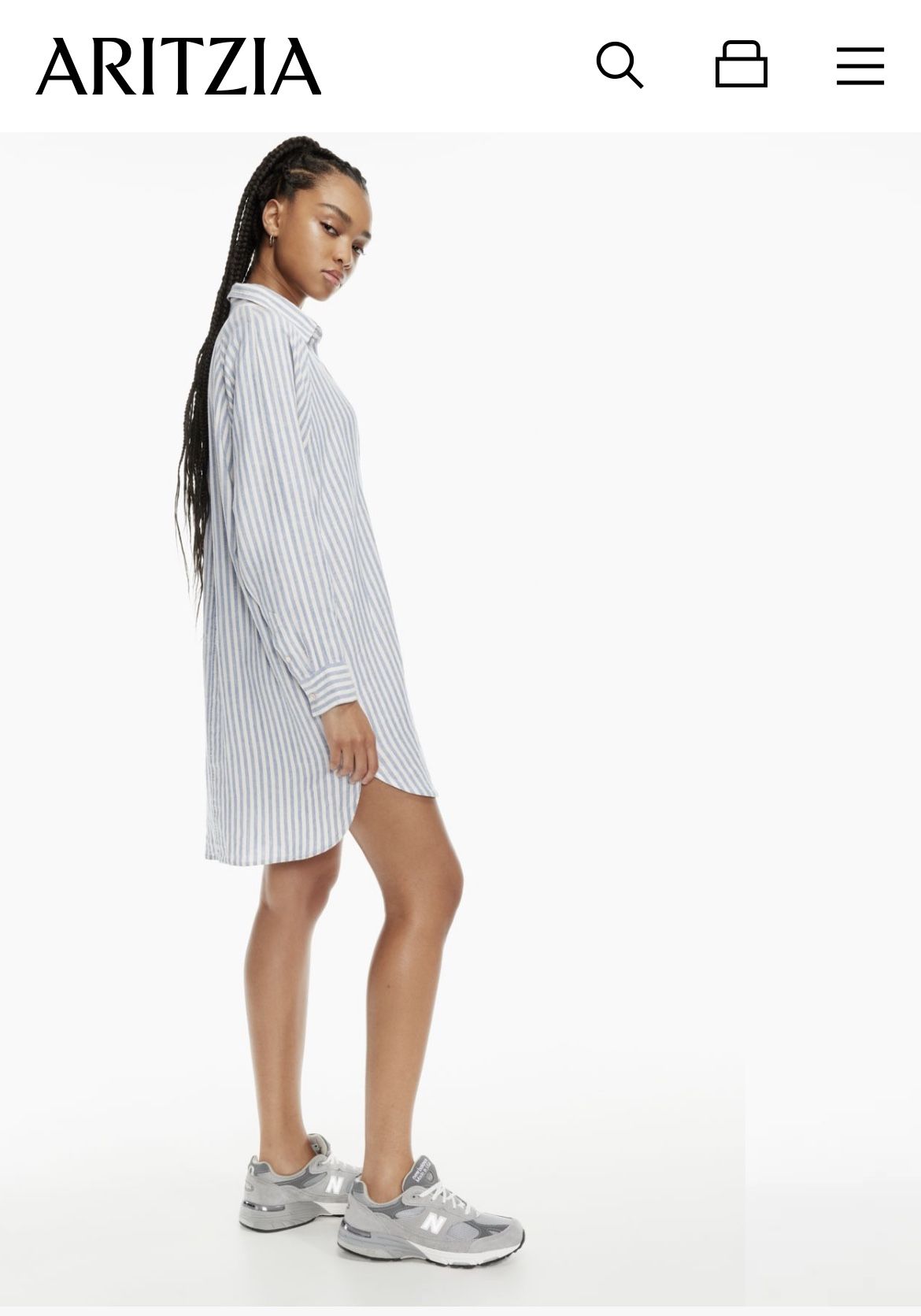 aritzia white shirt dress Shirt Linen Dress