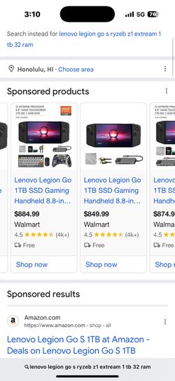 Lenovo Legion S Z1 Extreme