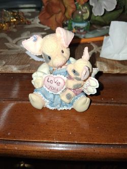 Pig Figurine with Love You Heart