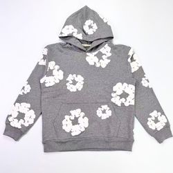 Grey denim tears hoodie