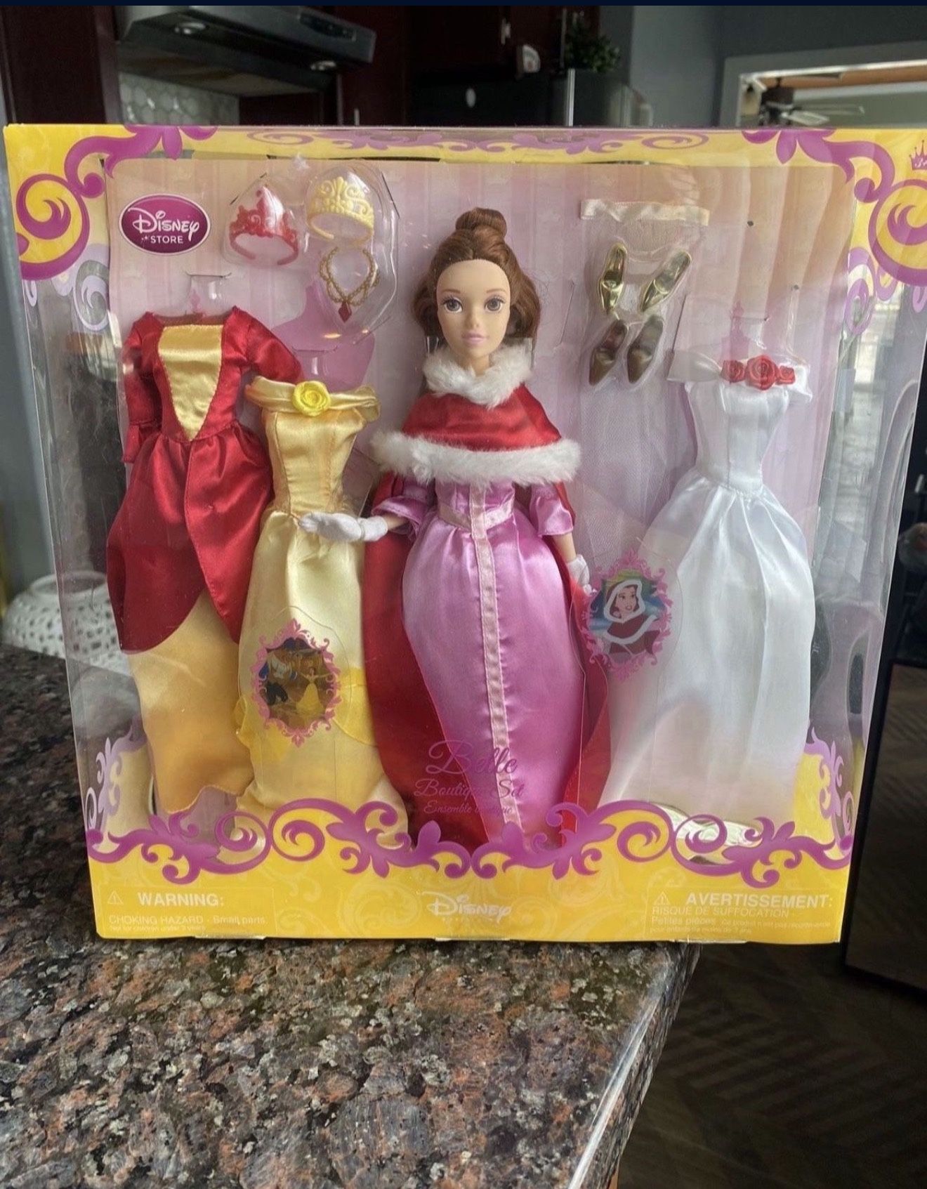 DISNEY STORE BELLE BOUTIQUE SET BEAUTY AND THE BEAST BELLE DOLL SET BELLE BARBIE FOR DISNEY COLLECTOR OBO