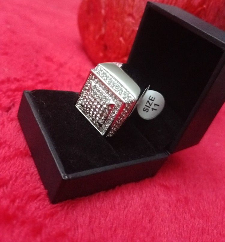 Titanium Steel Shiny Bling Ring Men's