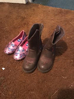 Size 9 boots and size 8 flats