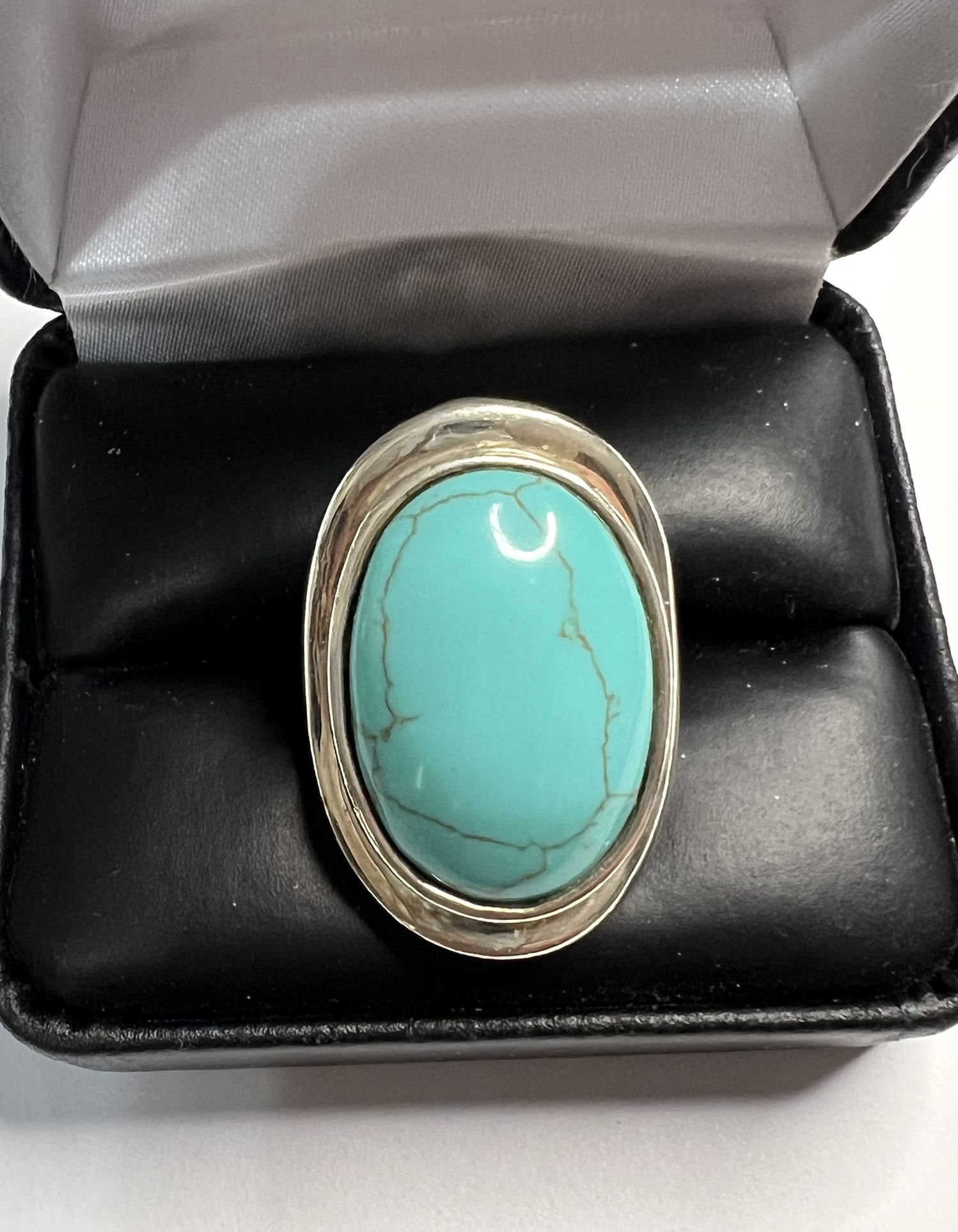 925 Sterling Silver Turquoise turquoise ring size 7