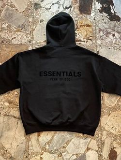 essentials hoodie size s