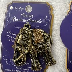 Blue Moon Beads Amulets - Ganesha & Elephant Pendants New