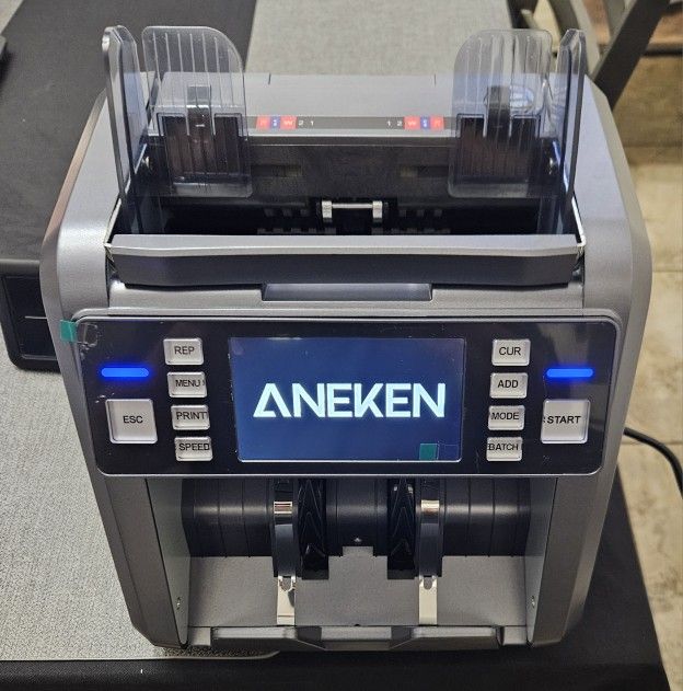 Brand New Aneken Mixed Denomination Money Counter-W Counterfeit Det-2CIS/UV/MG/IR/DD/DBL/HLF/CHN(RETAILS500)