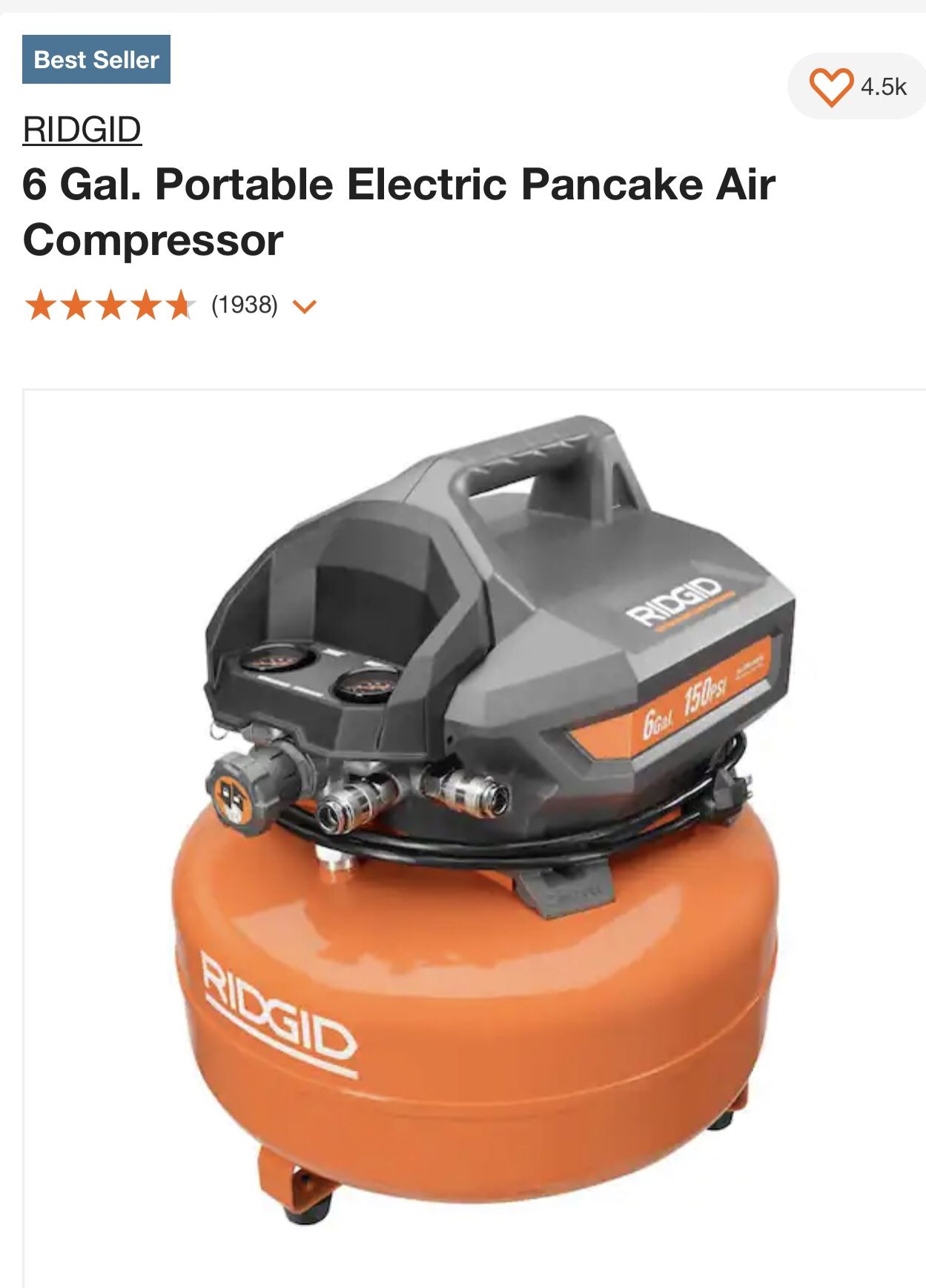 6 Gallon Air Compressor