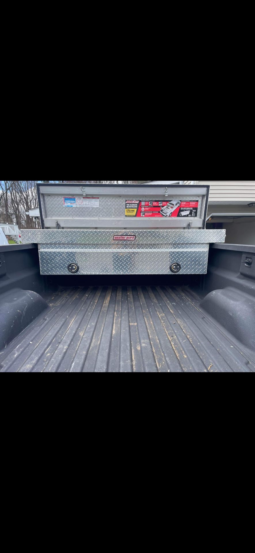 Weather guard toolbox for pick up truck 