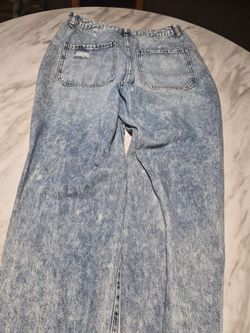 Ripped denim jeans, blue jeans, size 9