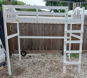 New Twin Loft Bed Frame. H 76" HB 57", D 42", W 79".