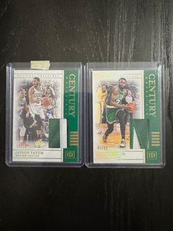 Panini National Treasures Jayson Tatum and Jaylen Brown Boston Celtics Game Used Patch Cards /10