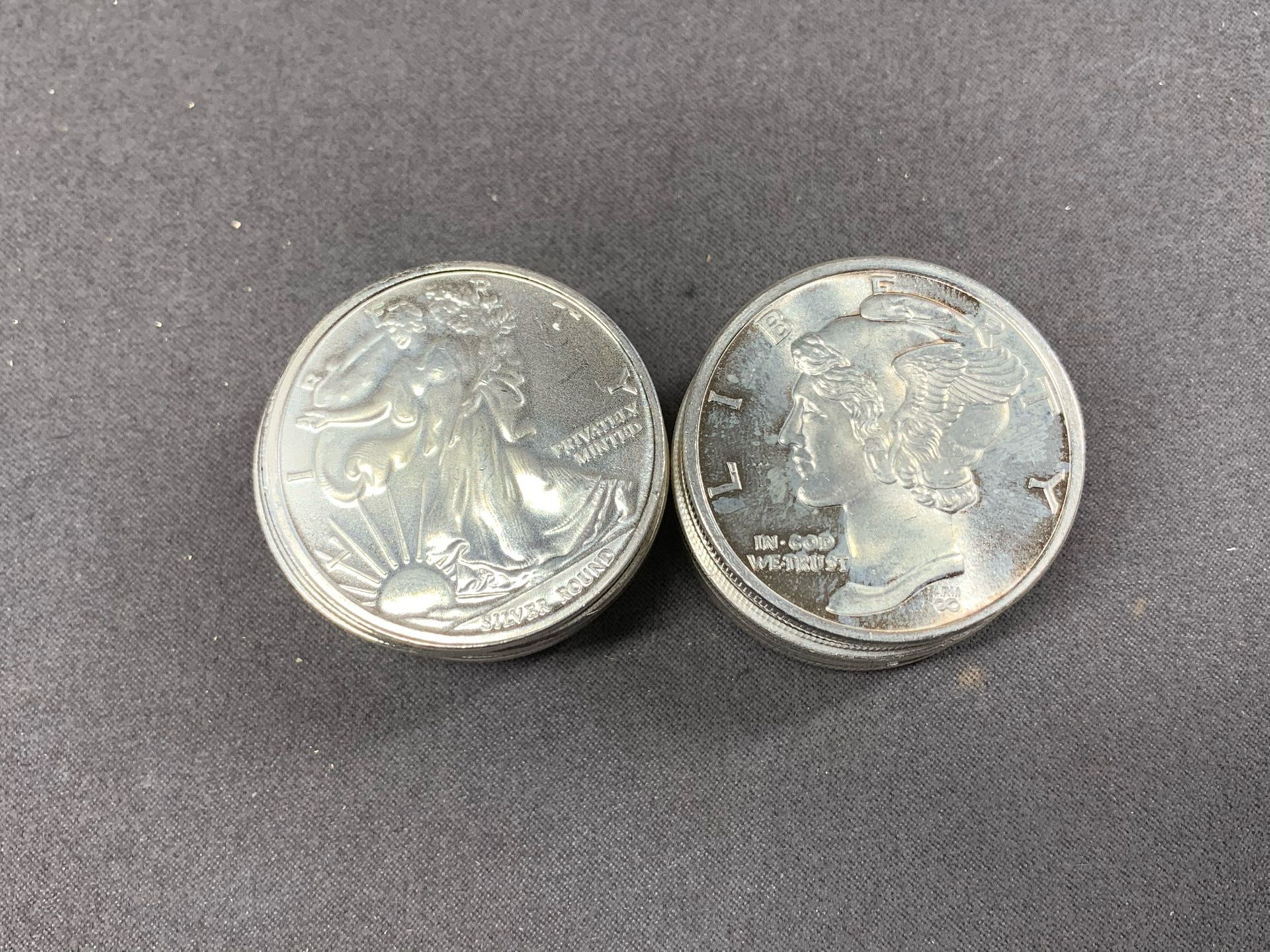 1 OZ. .999 Silver Rounds Coins