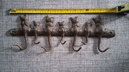 Vintage Cat Coat Rack 16"