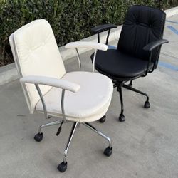New In Box $50 Each Black Or White Color Office Computer Chair PU Leather Adjustable Height 
