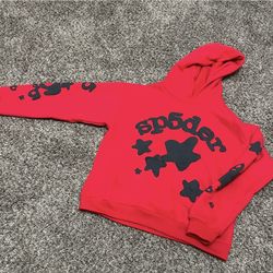 spider hoodie red