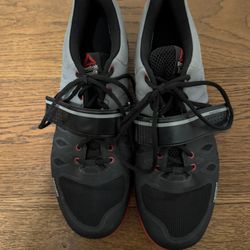 Reebok Shoes Mens 12 Black Gray Crossfit Lifting Trainers Forging Elite Fitness