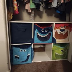 Kids Toy Bin Shelf