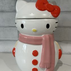 Hello Kitty Snowman Cookie Jar