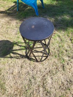 Round Metal Side Table