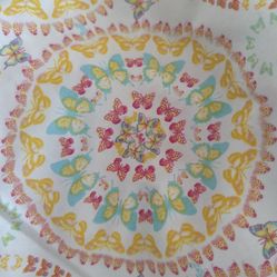 Mandala butterfly twin sheet set & two purple pillowcases