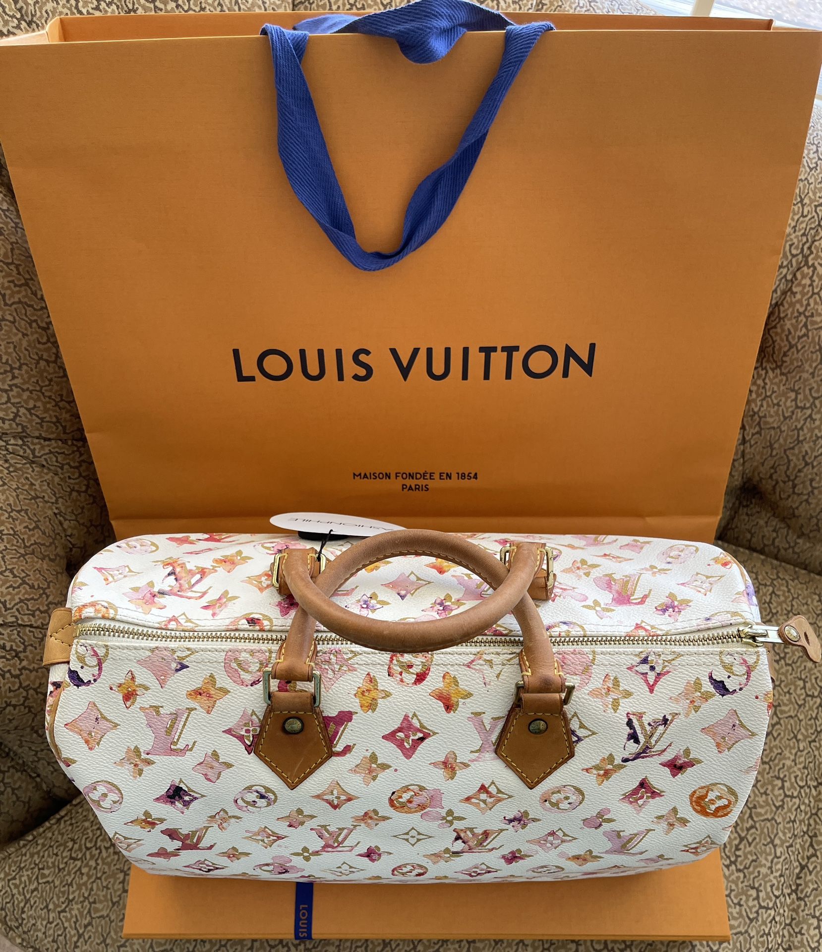 Authentic Louis Vuitton Watercolor Aquarelle Speedy 35