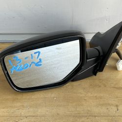 2013-2017 Honda Accord Sedan Left driver side Mirror Black Oem 