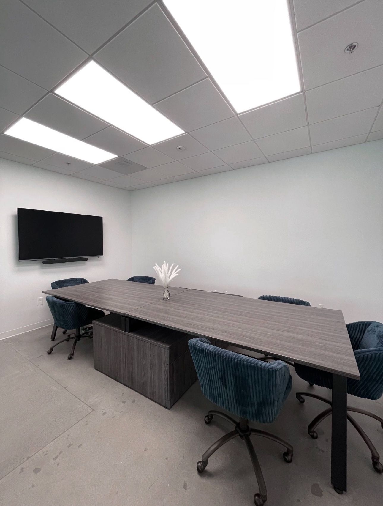 4-6 person Office desk / conference table / work station with storage cabinets