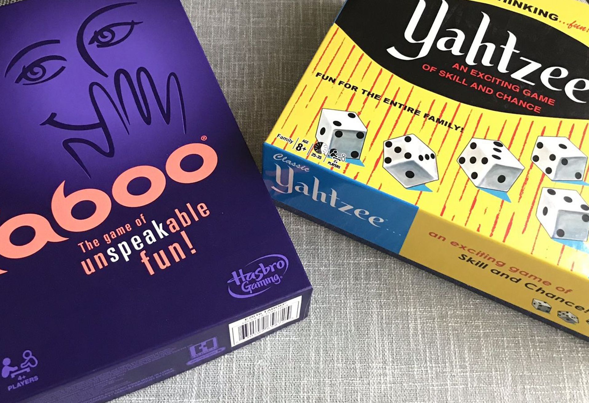 New Board Games- Taboo(used once) & Yahtzee(never used)