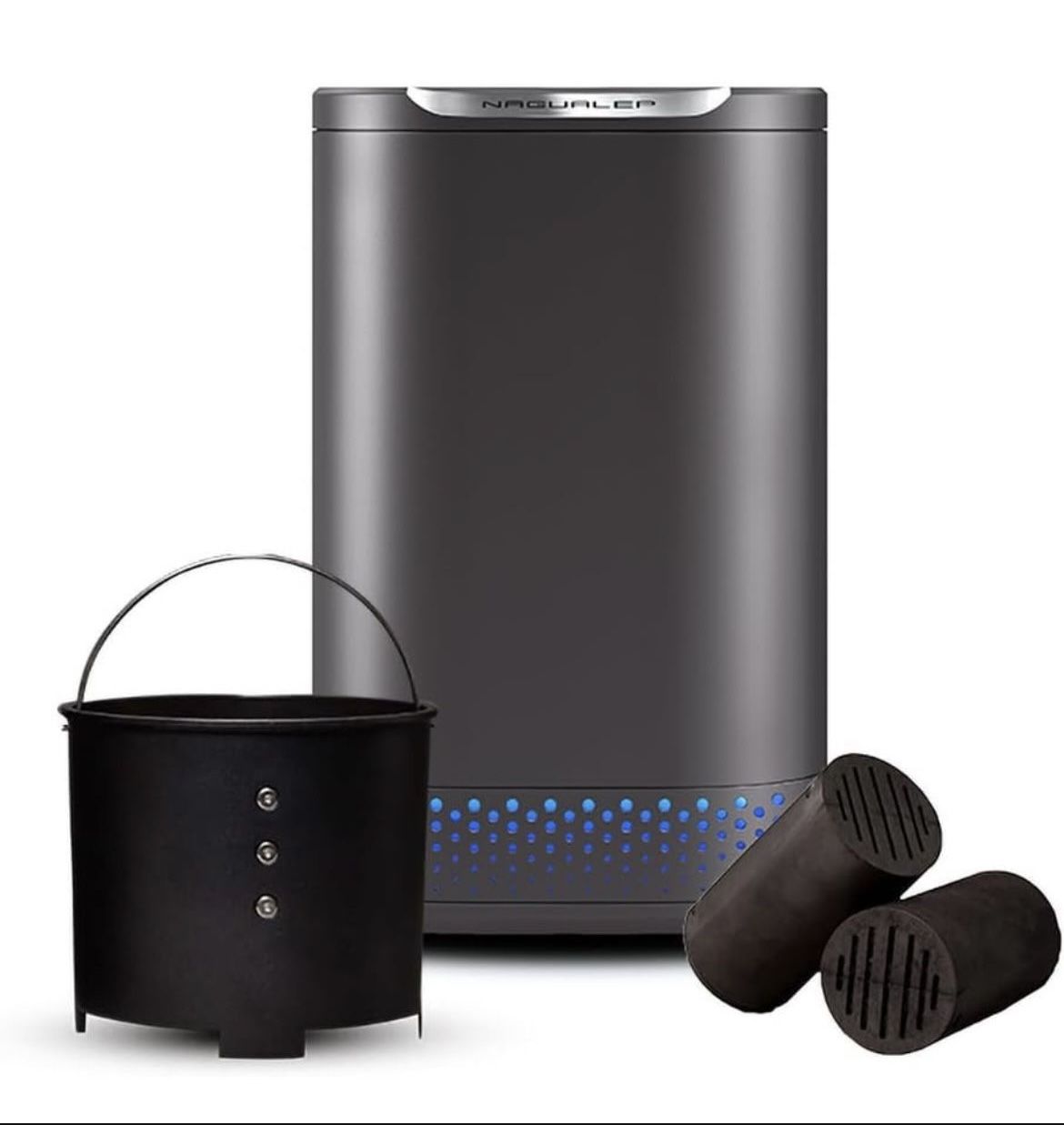 Nagual Electric Kitchen Composter, Indoor Mill Grinder Food Recycler Bin, 0.66gal/Odorless/Low Noise/Auto-Stop, Countertop Disposer Turn Food Waste in