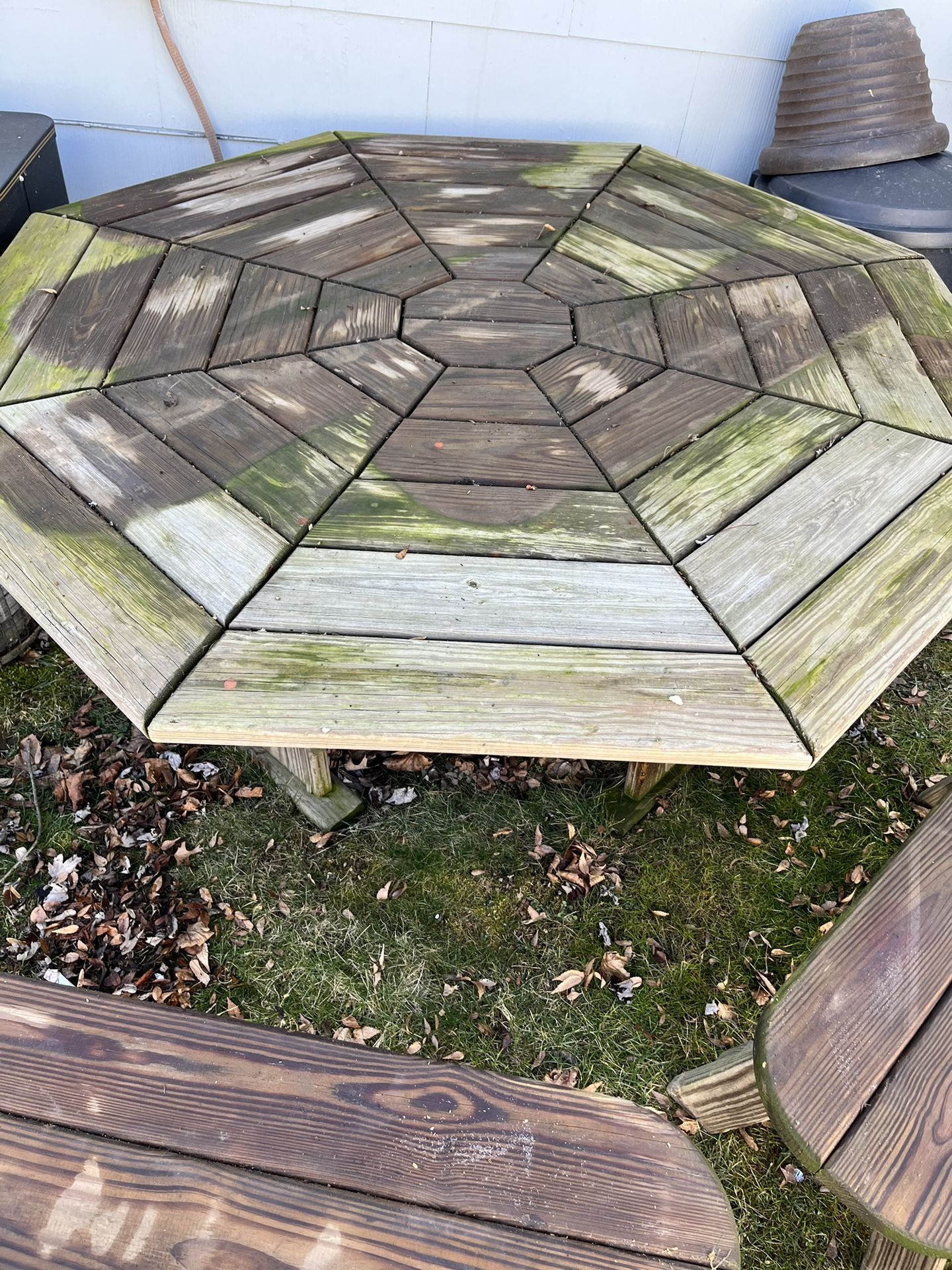 Solid Wood Table With Stools