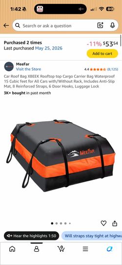 Car Roof Bag New In Box