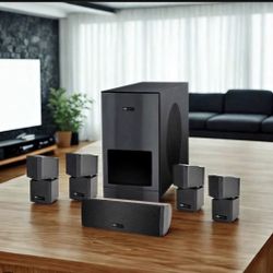 New 1500W Kivani KV32 5.1 Home Theater Speaker System w/ Subwoofer. Factory sealed / unopened.