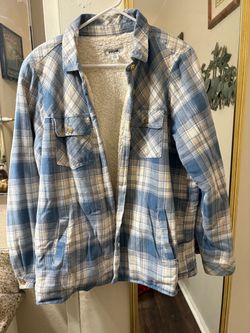 RSQ Sherpa-Lined Flannel Shirt Jacket