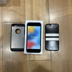 iPhone 6s 128g With Box Charger Headphone And 2 Cases 