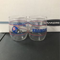 Denver Broncos Glass Cups Collectibles 