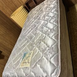 Twin Bed Mattress, Spring, Frame 