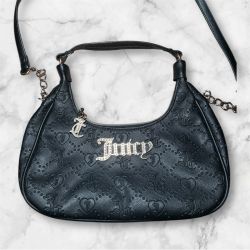 JUICY COUTURE SEMI CHARMED COHO BLACK CROSSBODY
