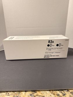 HP 83A (CF283AD) Black LaserJet Toner dual pack.