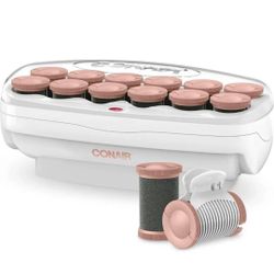 Conair Waves & Volumes 12 Jumbo Hot Rollers 1 1/2 Inch With Super Clips - Pink