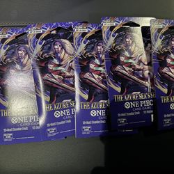 One Piece The Azure Sea's Seven OP-14 sleeved booster x5