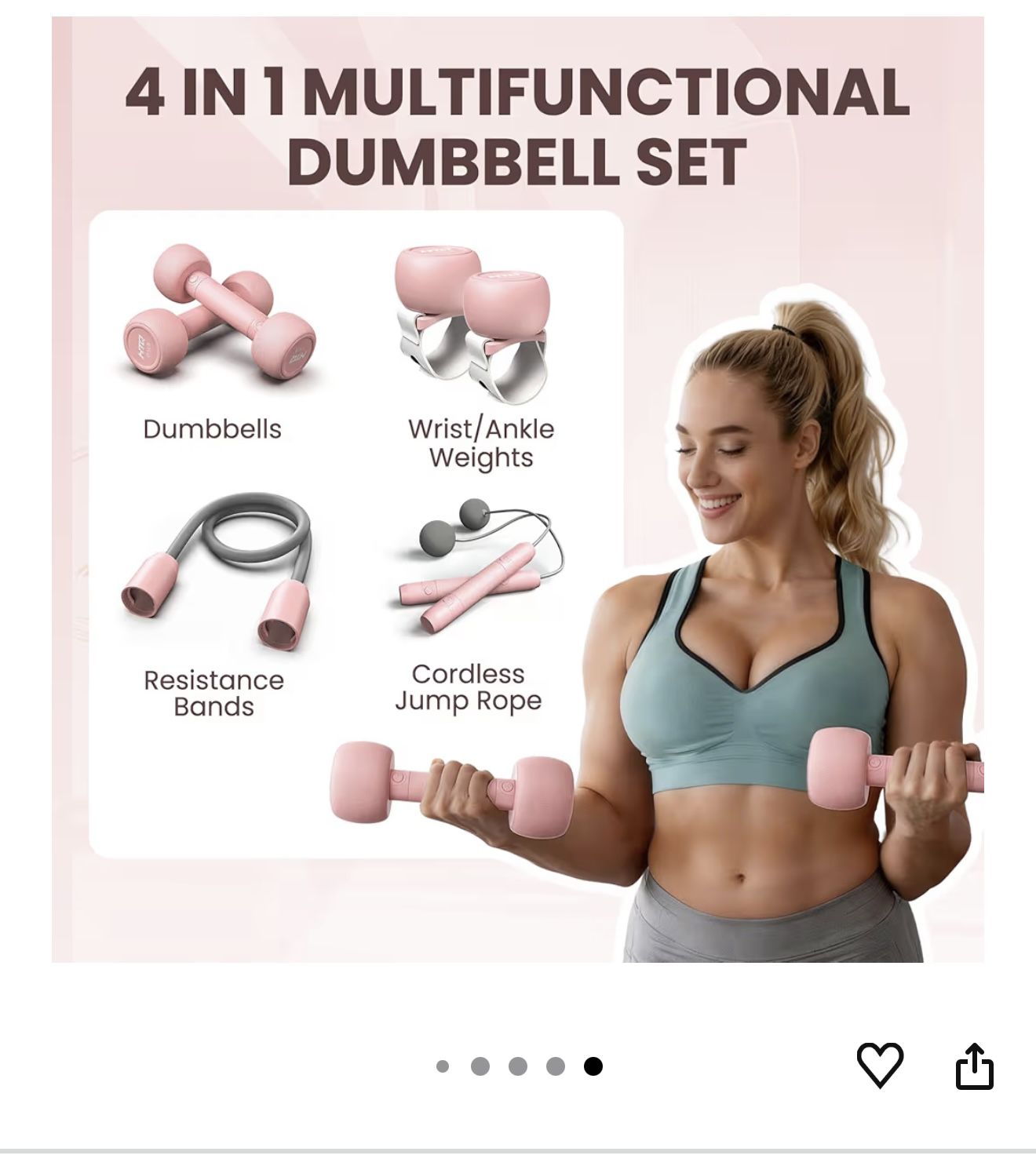 4 in 1 multifunctional dumbbell set